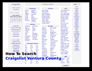 Craigslist Ventura County - Classified Advertisements Website